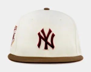 Shoe Palace Exclusive New York Yankees Cherry Blossom 59Fifty Mens Fitted Hat (Beige/Pink)