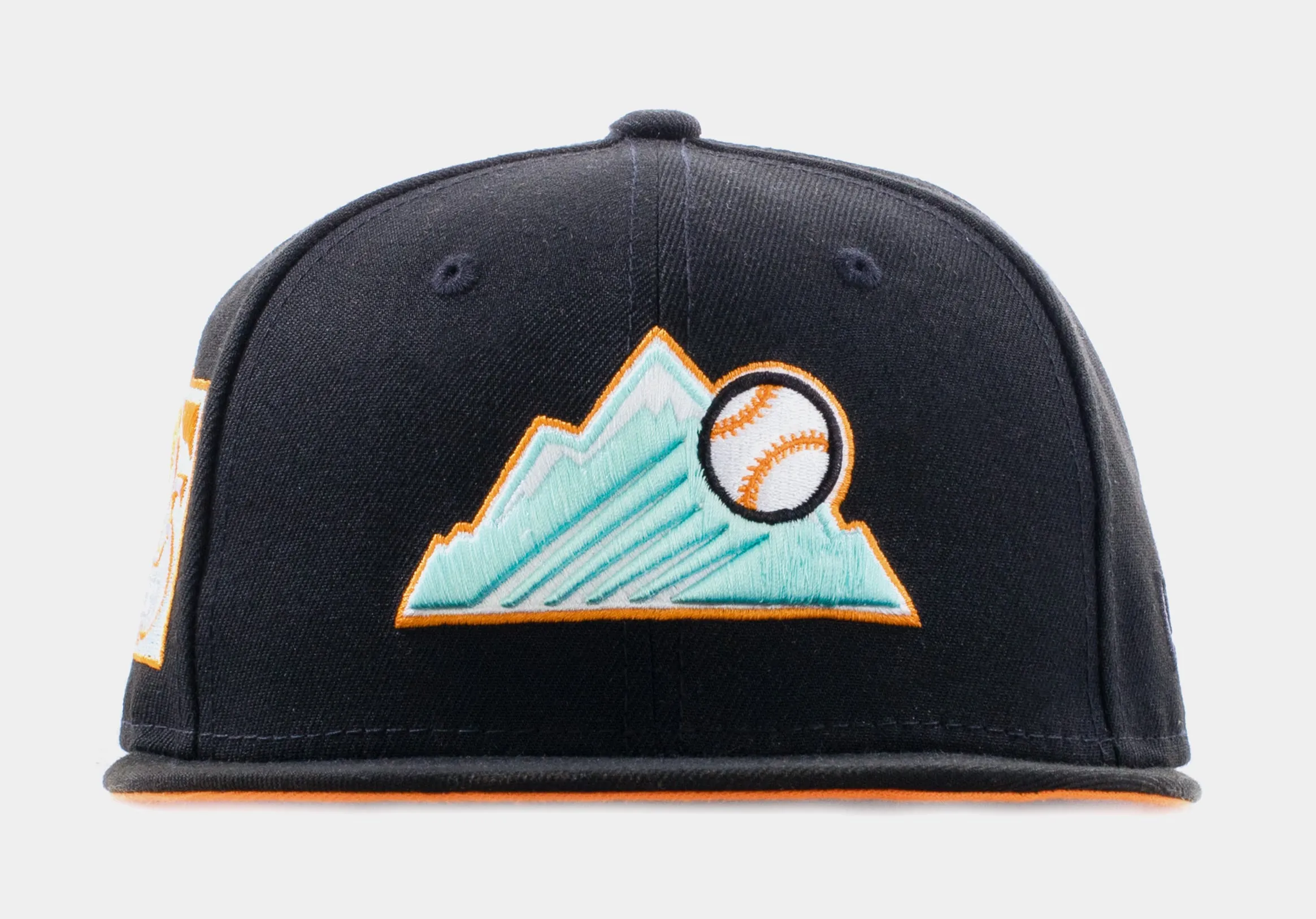 Shoe Palace x New Era Orange Dreams Colorado Rockies 59Fifty Fitted Cap Mens Hat (Black)