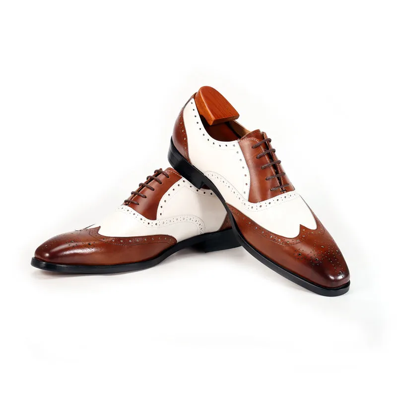 SleekLuxe Exotic Pattern Oxford Shoes