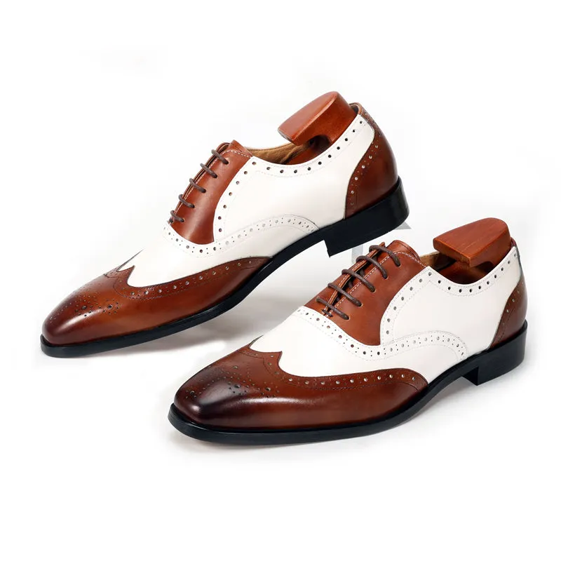 SleekLuxe Exotic Pattern Oxford Shoes