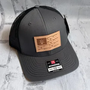 Southern Charm "Dylan" Hat - Charcoal with Leather Patch