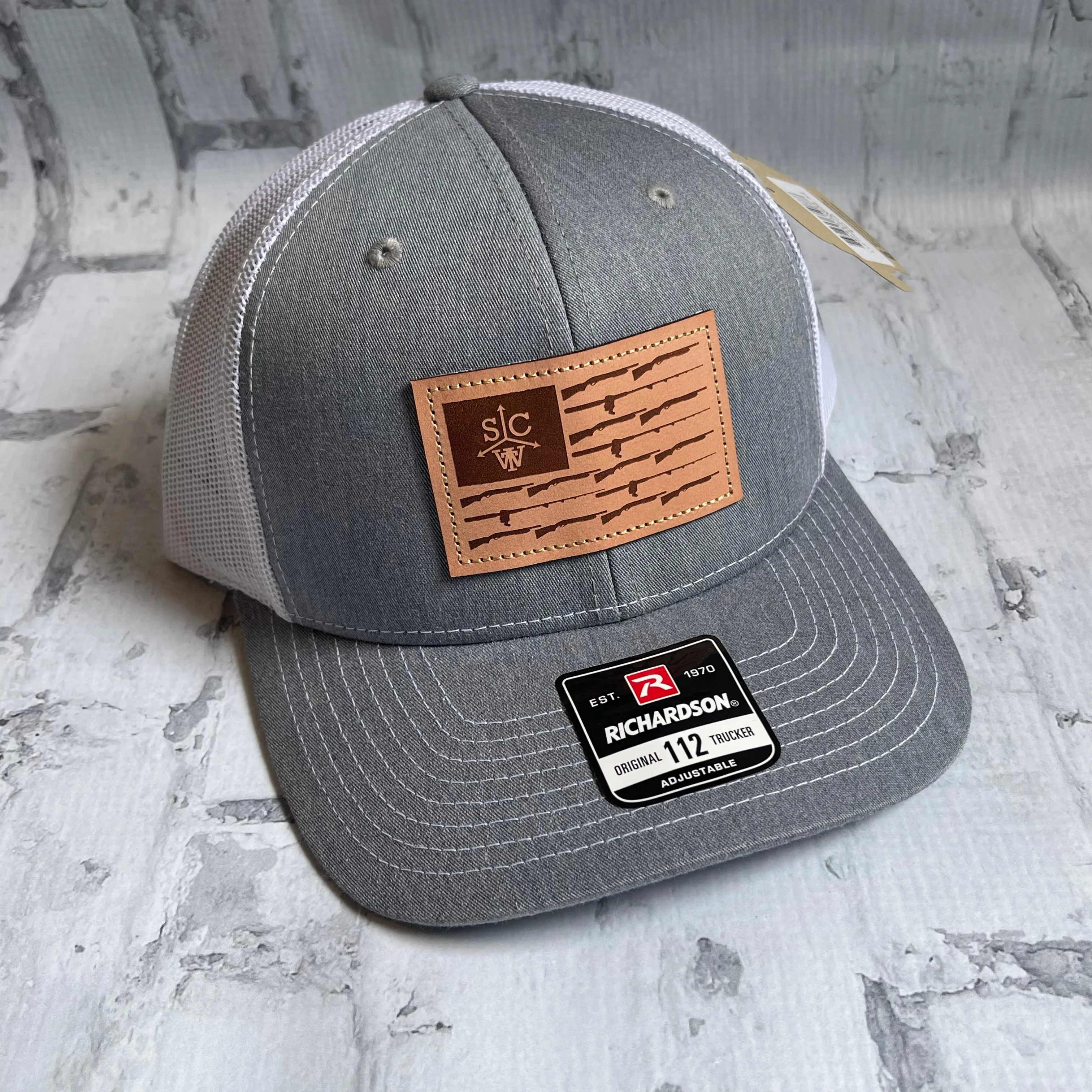 Southern Charm "Dylan" Hat - Heather Gray with Leather Patch