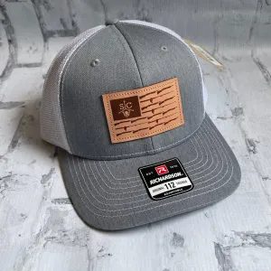 Southern Charm "Dylan" Hat - Heather Gray with Leather Patch