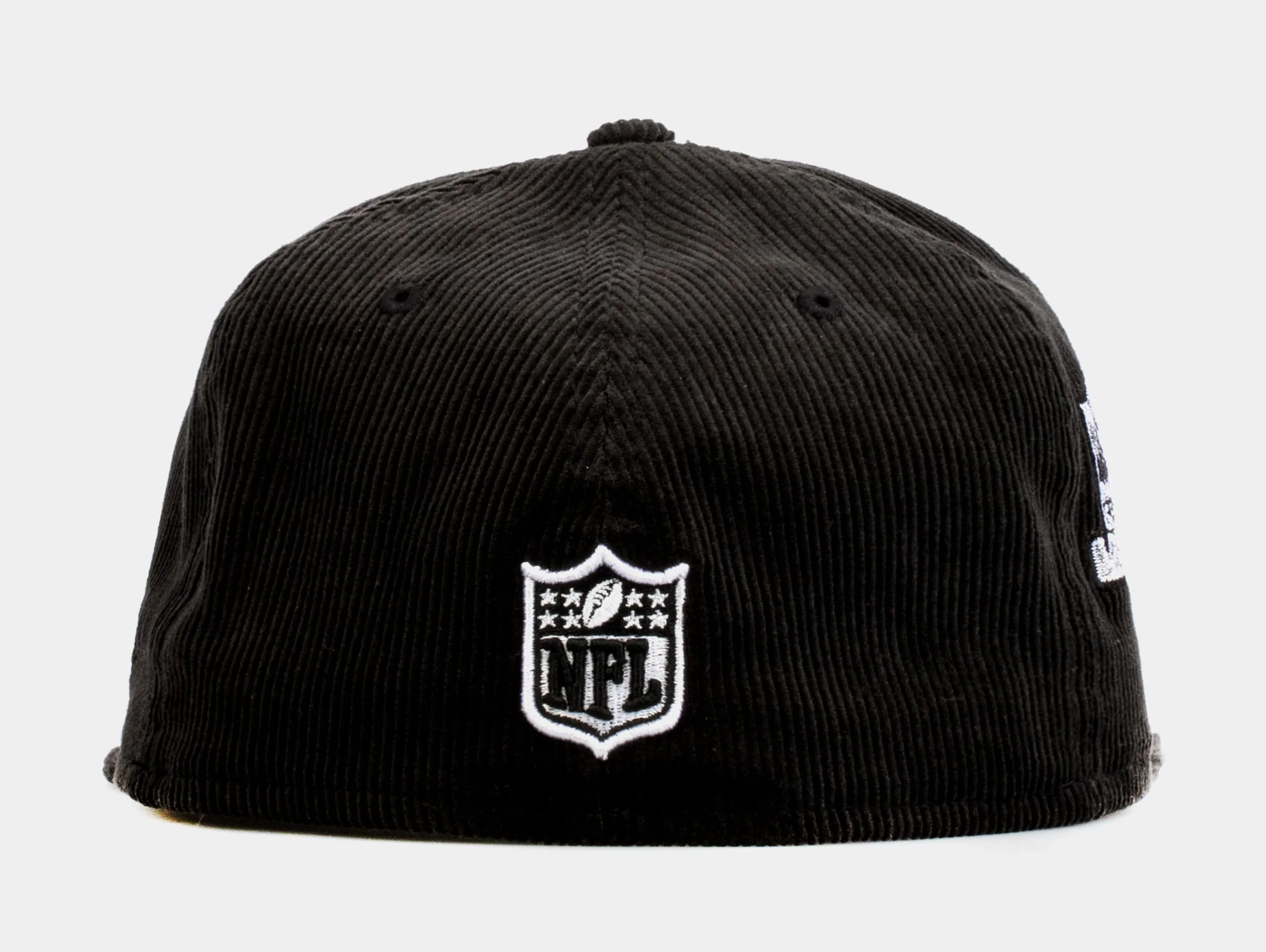 SP Exclusive Black Corduroy Las Vegas Raiders 59Fifty Mens Fitted Hat (Black)