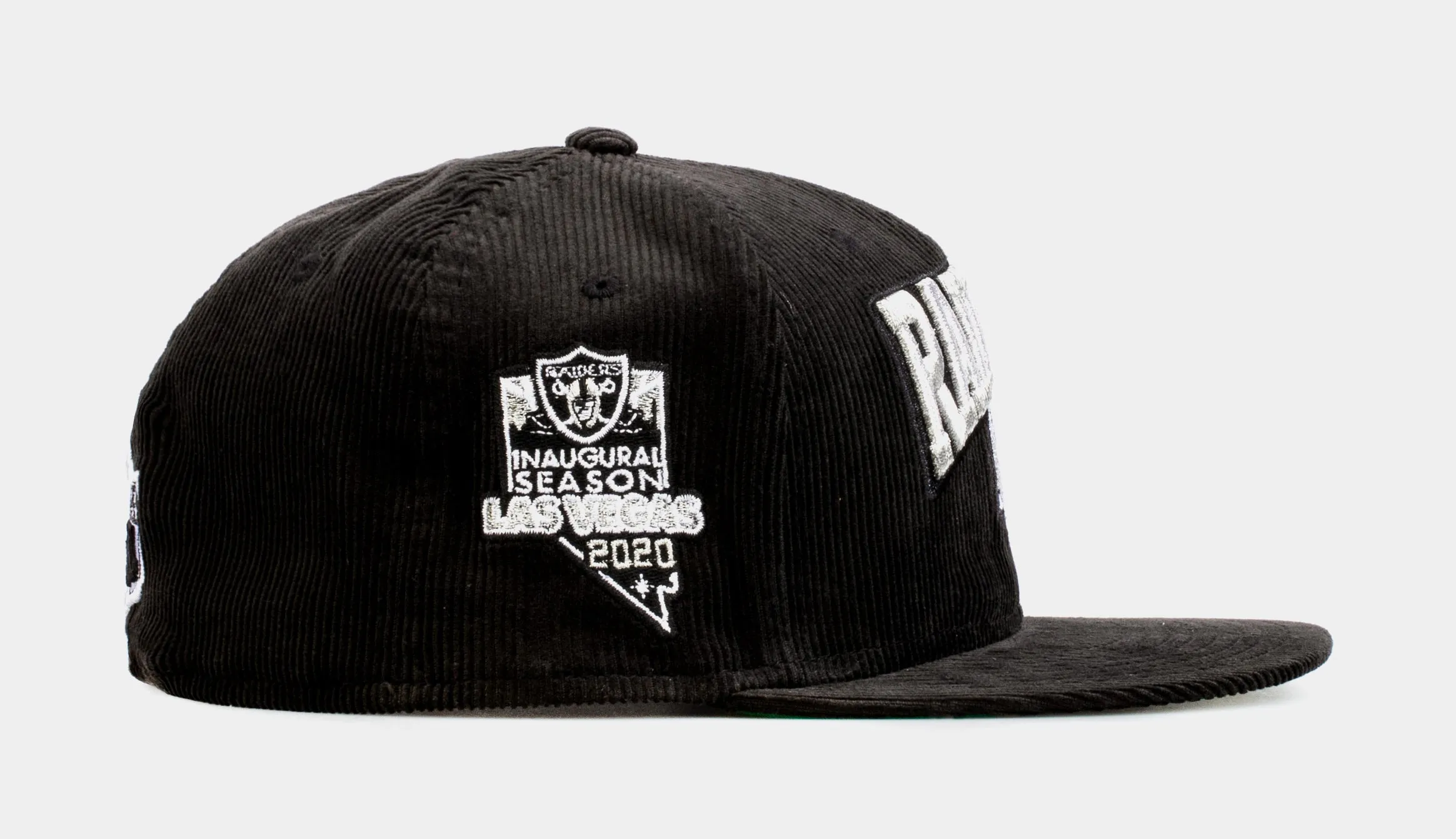 SP Exclusive Black Corduroy Las Vegas Raiders 59Fifty Mens Fitted Hat (Black)