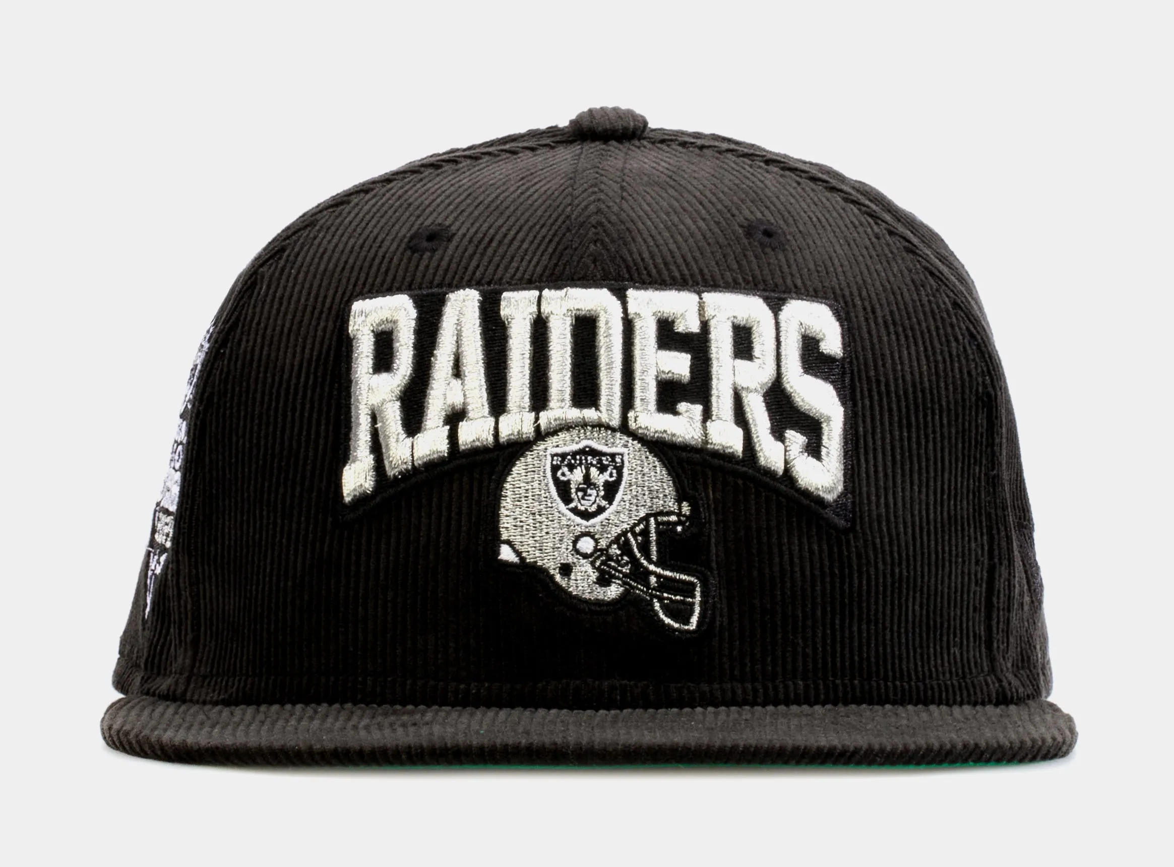 SP Exclusive Black Corduroy Las Vegas Raiders 59Fifty Mens Fitted Hat (Black)