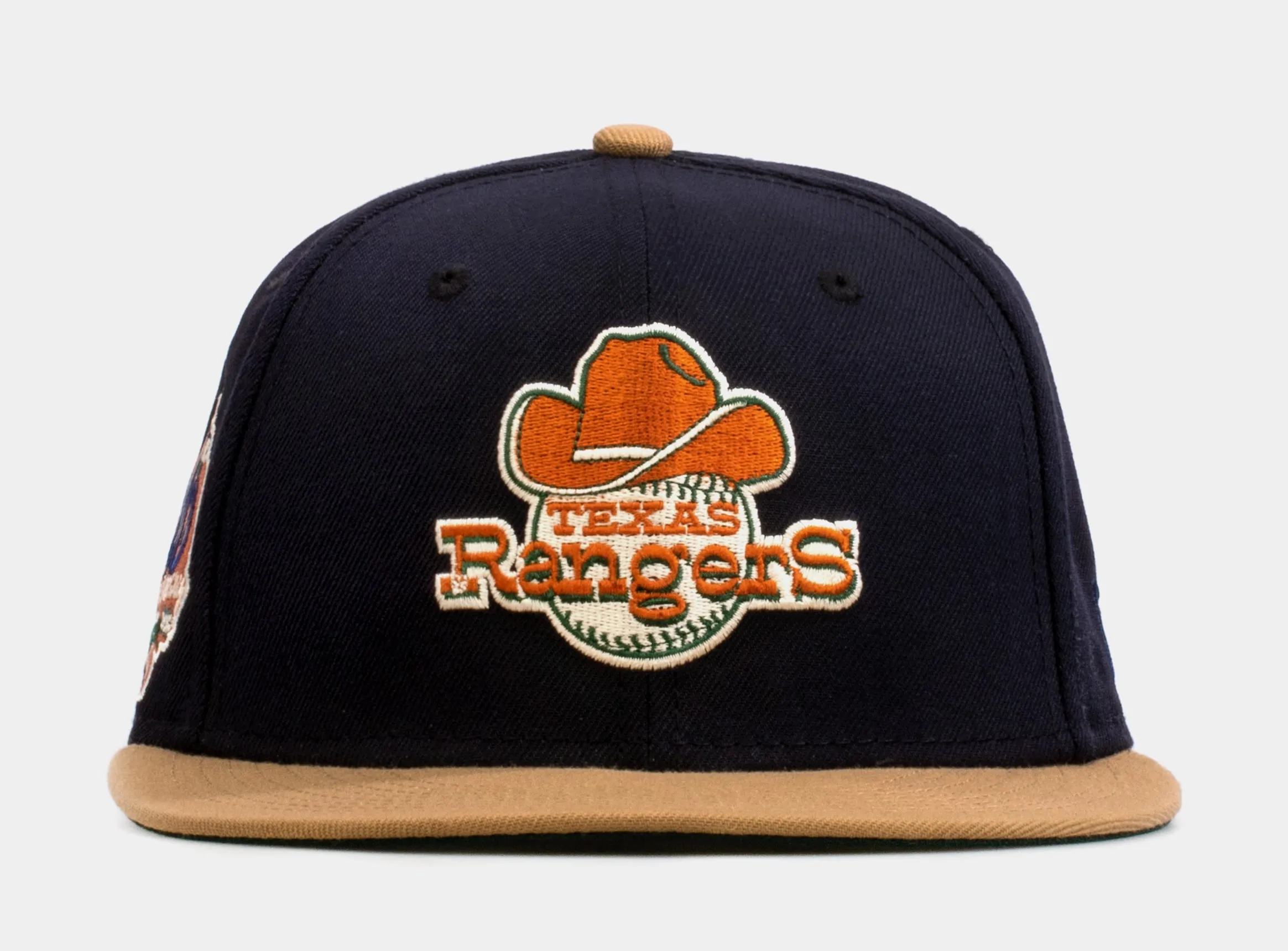 SP Exclusive Varsity Blues Texas Rangers 59Fifty Mens Fitted Hat (Navy/Pine)