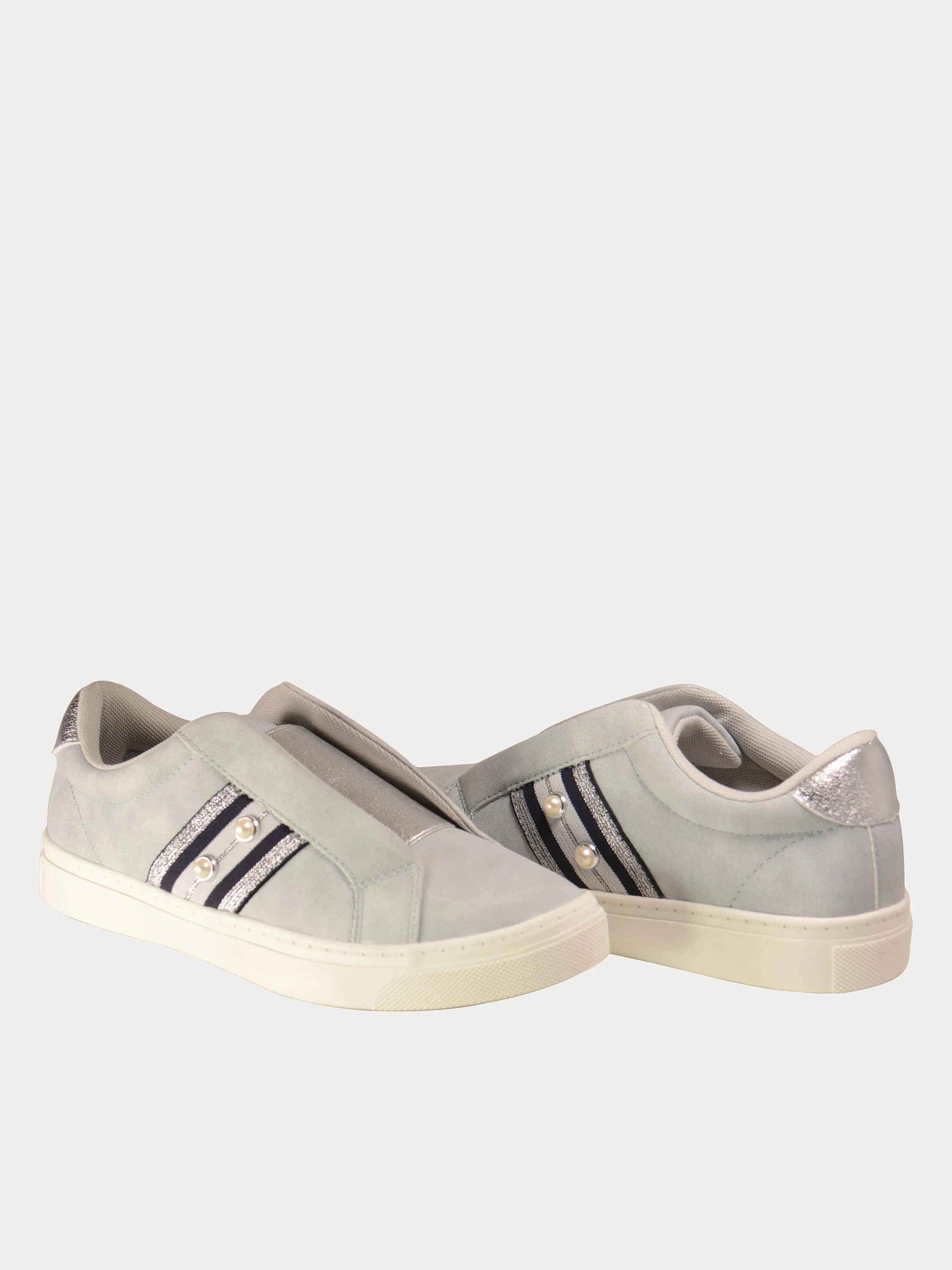 Sprox Women Slip on Shoes in Grey Leather