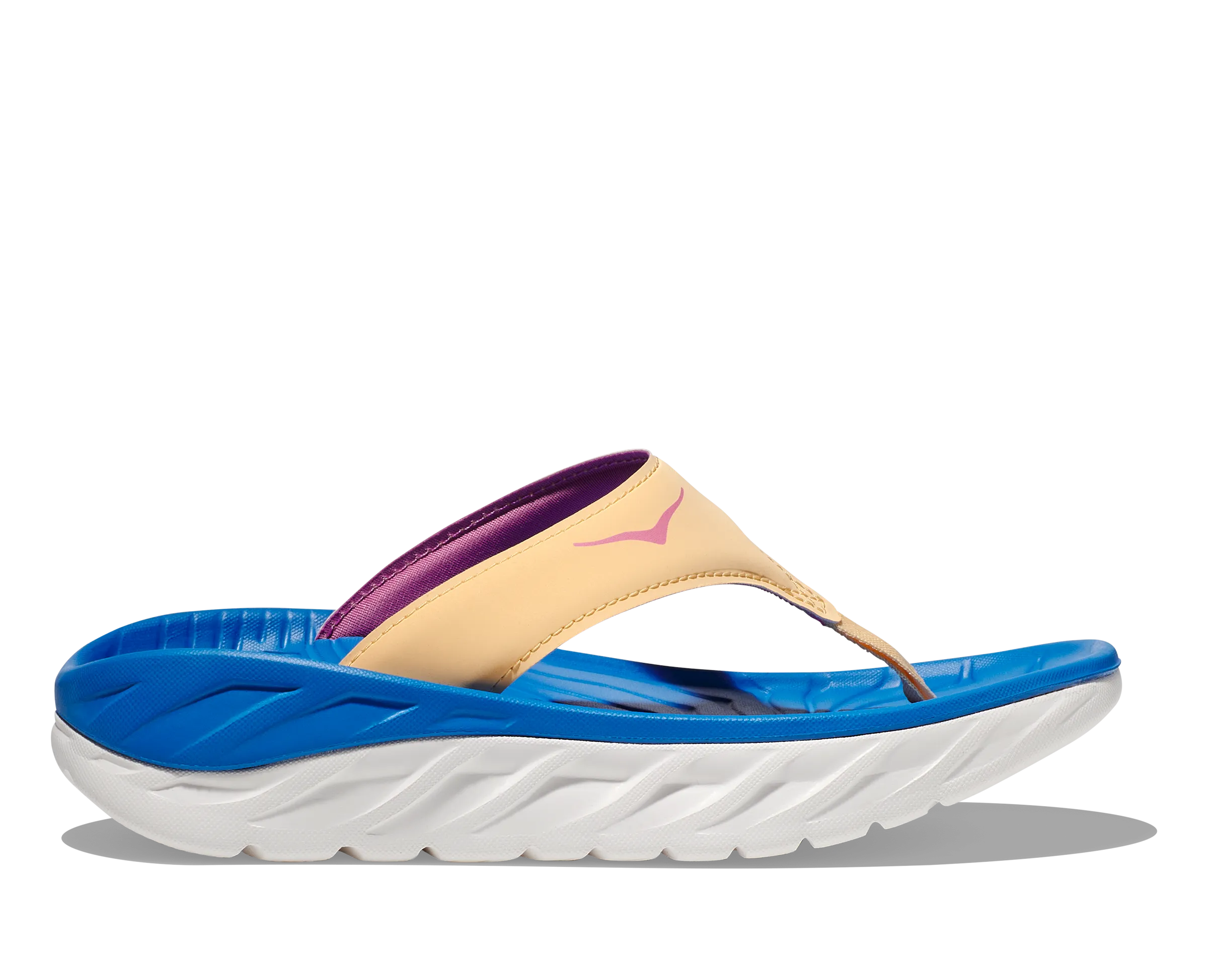 Women's Hoka Ora Recovery Flip Color: Impala / Coastal Sky