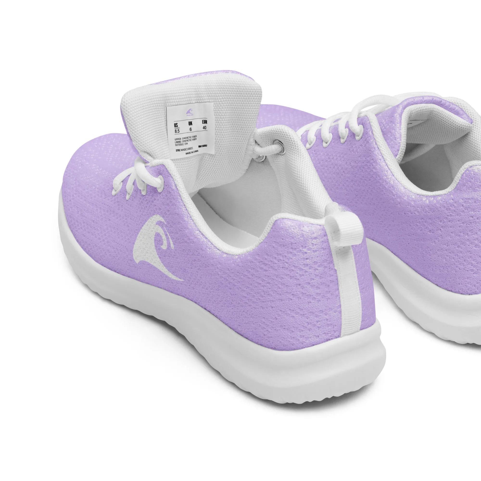 Women’s Lavender Athleisure Shoes with Extremely Stoked Epic Wave Logo