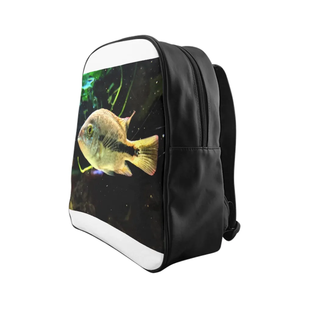 Yellow and Black Fish School Backpack